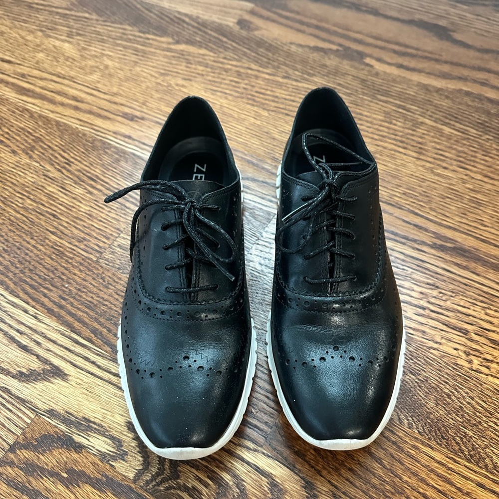 Women's Cole Haan Black Leather Zero Grand Sneakers